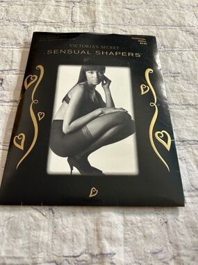 VICTORIA’S SECRET SENSUAL SHAPERS CHARCOAL SILKY SHEER PANTYHOSE SIZE SMALL